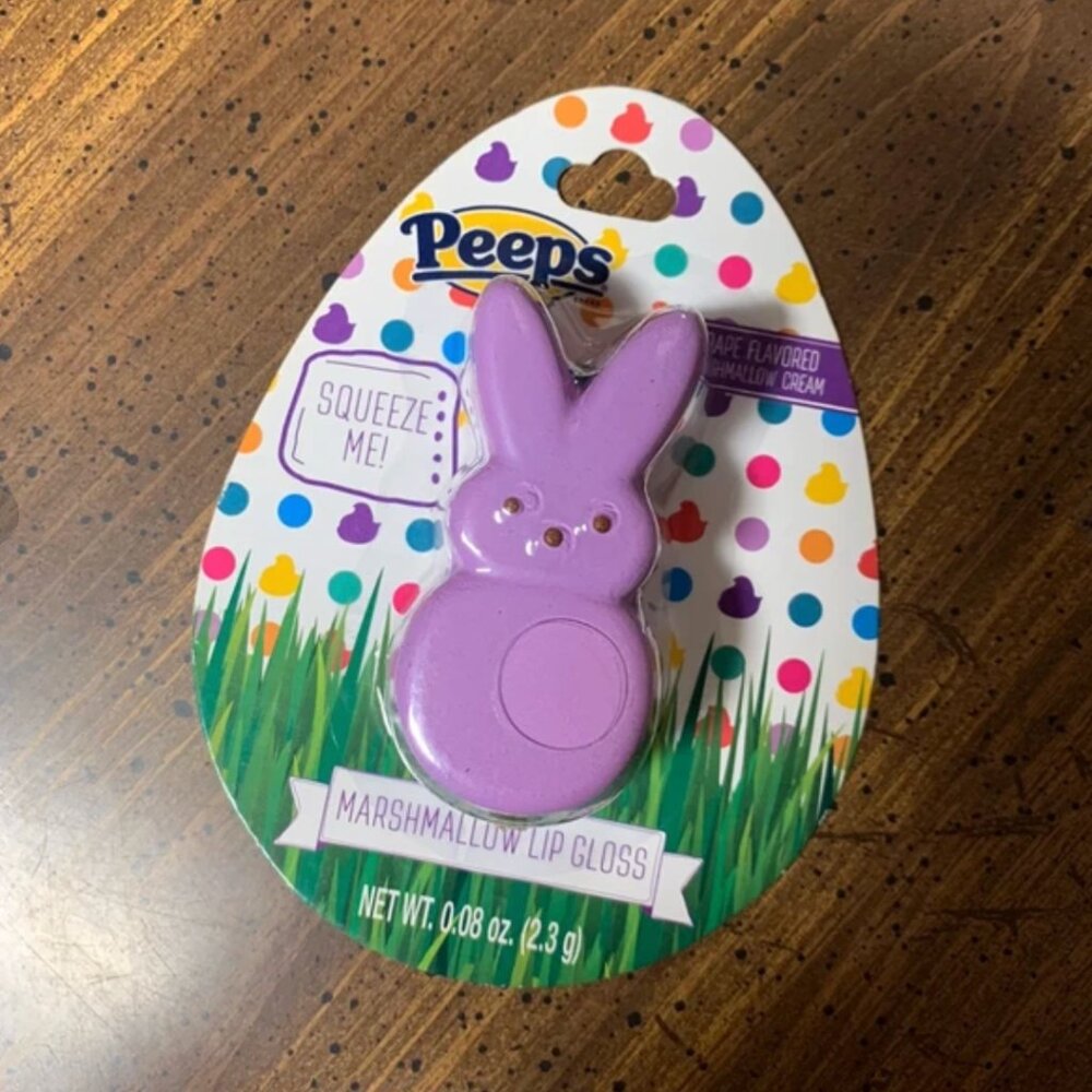 Grape Marshmallow Peep Lip Balm with Squishy Case NEW